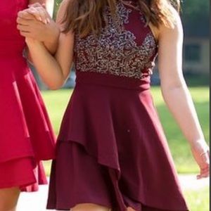 Sparkly Maroon Homecoming Dress